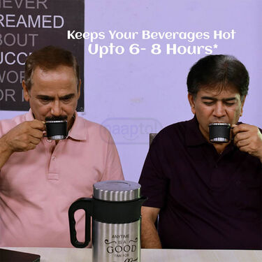 Steel Insulated Hot Flask (1200ml) + 4 Steel Cups (1IF4C2)