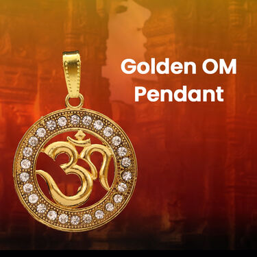 Golden Watch + 2 Golden Chain + Om Pendant + OM Ring + OM Bracelet (MGW2CBRP1)