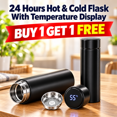 24 Hrs Hot &amp; Cold Flask With Temperature Display - Buy 1 Get 1 Free (2TF1)