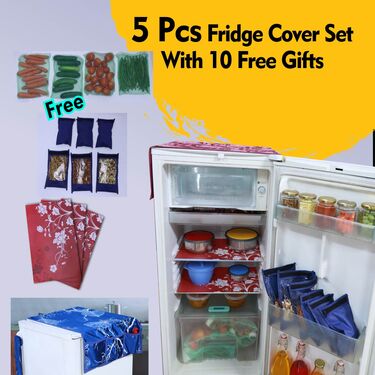 5 Pcs Fridge Cover Set With 10 Free Gifts (5FC6)