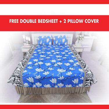43 Pcs Coloured Stainless Steel Storage Set + Free Double Bedsheet with 2 Pillow Covers (43SSN)