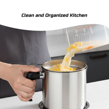 Stainless Steel Oil Filter Pot (1.0 Ltr) (1SOP1)