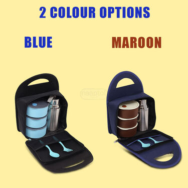 3 Vacuum Insulated Steel Lunch Box with Steel Bottle (3ISLBB)